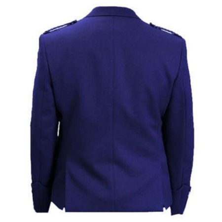 Royal Blue Argyle Jacket With Vest