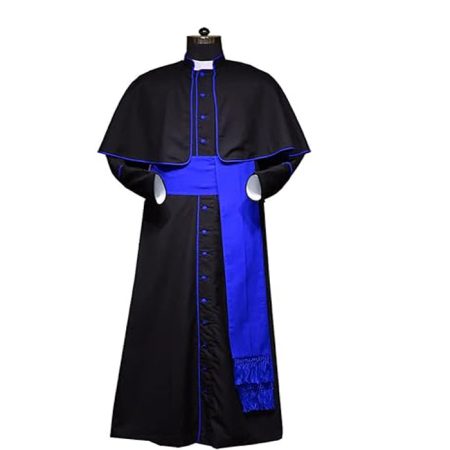 Men's Roman Cassock with Trim Church Clergy Robe