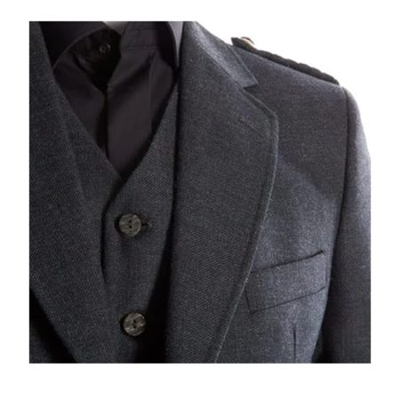 Grey Charcoal Crail Kilt Jacket 1