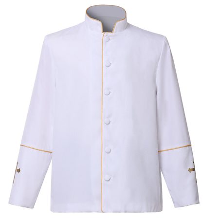 white Men’s Coat Priest Jacket